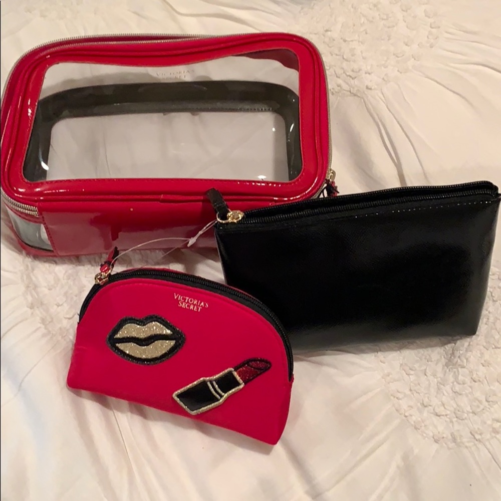 3 Victoria secret cosmetic bags